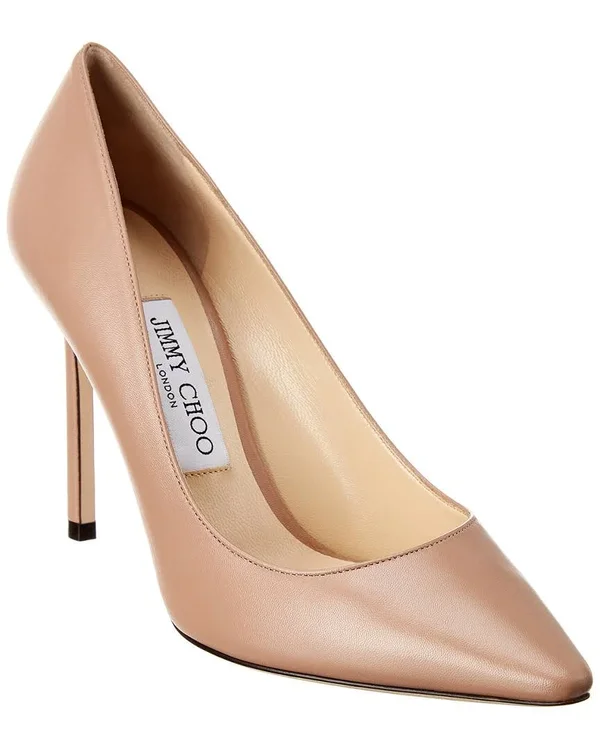Jimmy Choo Romy 100 Leather Pump, 40, Pink
