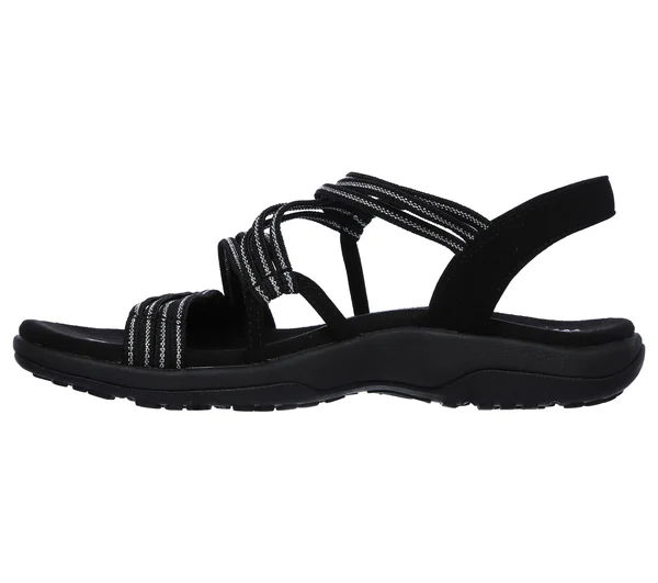 Skechers Reggae Slim - Stretch Slinky Sandals - Black, 5.0