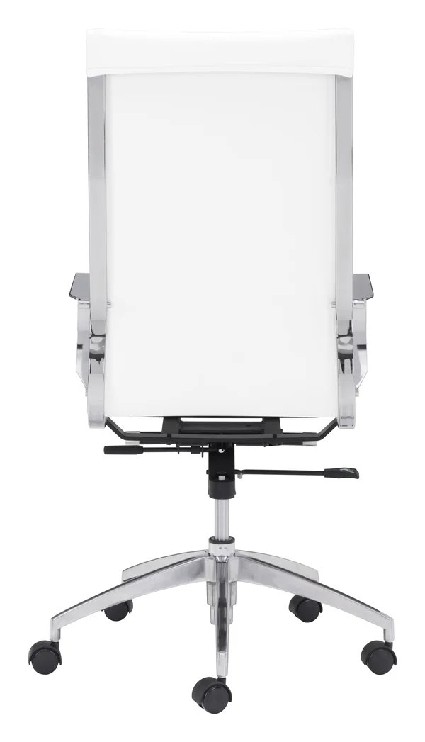 Zuo Glider High Back Office Chair (White)