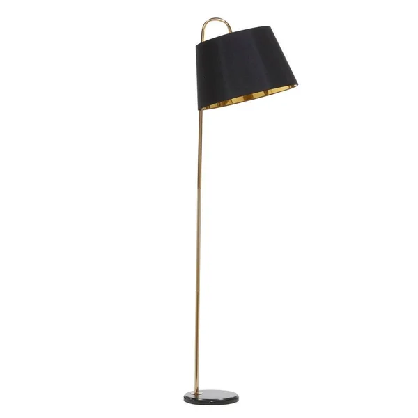 Modern White and Gold Metal Floor Lamp 16x22 W x 60x22 H - 16 x 16 x 60 - Black