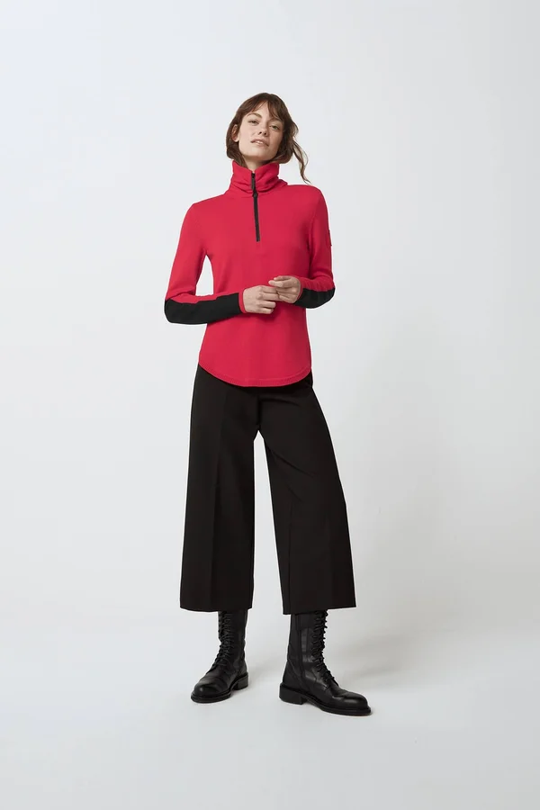 Canada Goose Fairhaven ¼ Zip Sweater (Women, Red, XS)