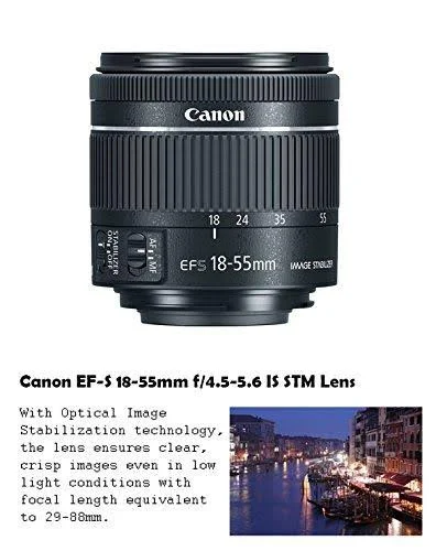 Canon Eos Rebel SL2 DSLR Camera with EF-S 18-55mm f/4-5.6 Is STM Lens + 70-300mm f/4-5.6 Lens + 2 Memory Cards + 2 Auxiliary Len