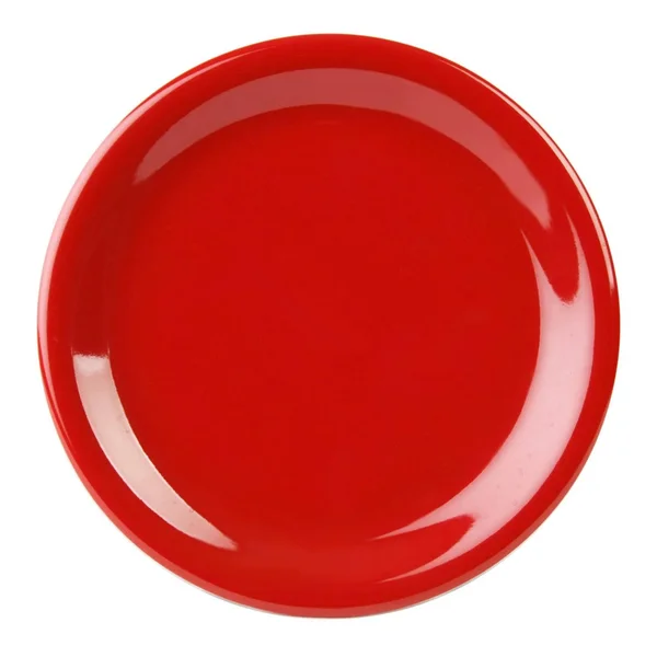 Thunder Group CR109PR 9x22 Pure Red Narrow Rim Melamine Plate - 12/Pack