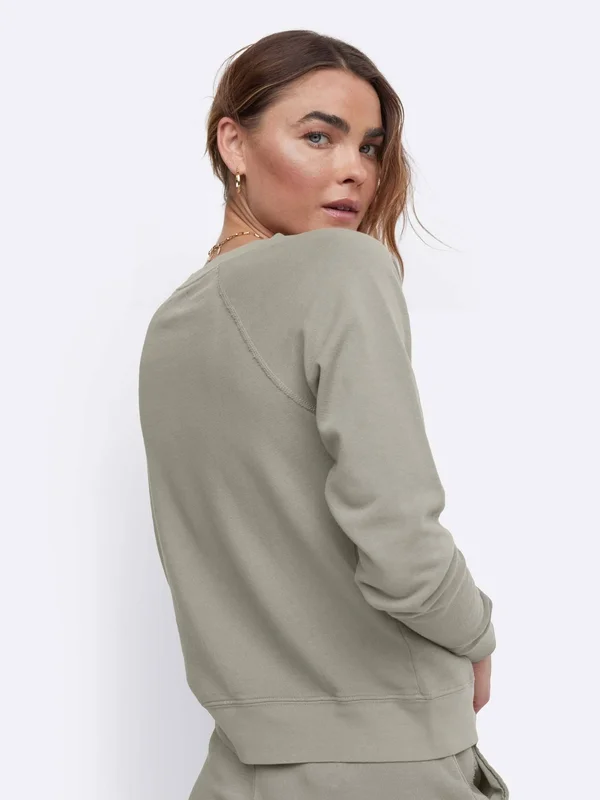 Organic Terry Raglan Sweatshirt Sage - 3X