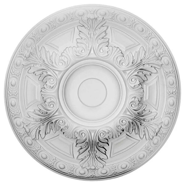 23 1/2 inchod x 2 3/4 inchp Granada Ceiling Medallion (Fits Canopies Up to 7 1/8 inch) - Hand-Painted Silver