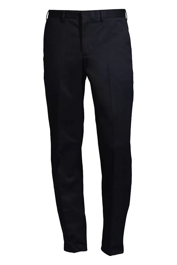 Men's Traditional Fit No Iron Twill Dress Pants - Lands& End - Black - 33