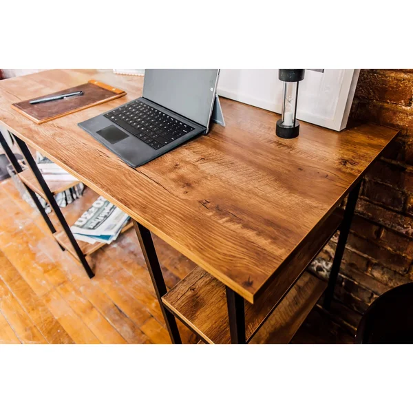OneSpace Camden 4 Shelf, Classic Oak Computer Desk