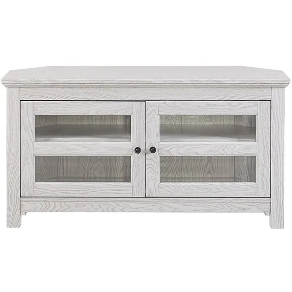Pemberly Row 44x22 Corner TV Stand - White Wash