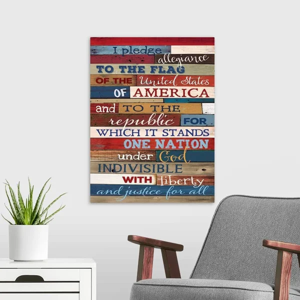 Pledge of Allegiance - Canvas Wall Art, 18x24, Great Big Canvas