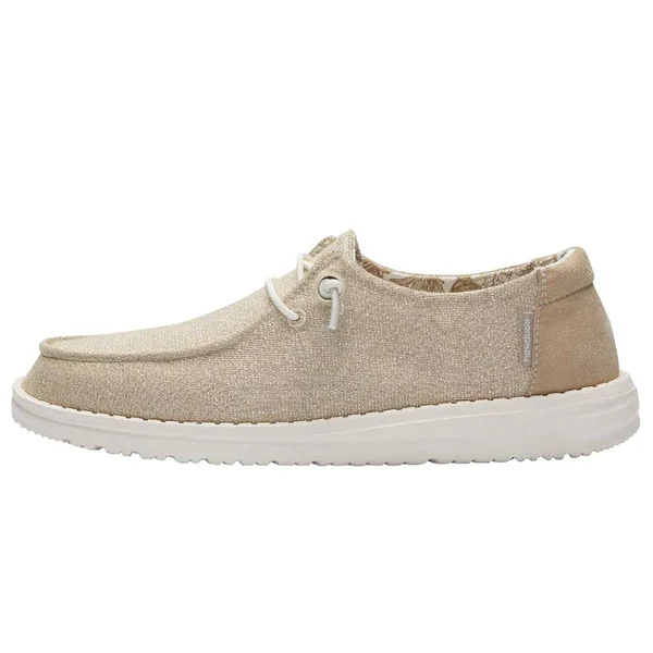 Hey Dude Wendy Stretch Women's Shoes Sparkling Beige : 8 M