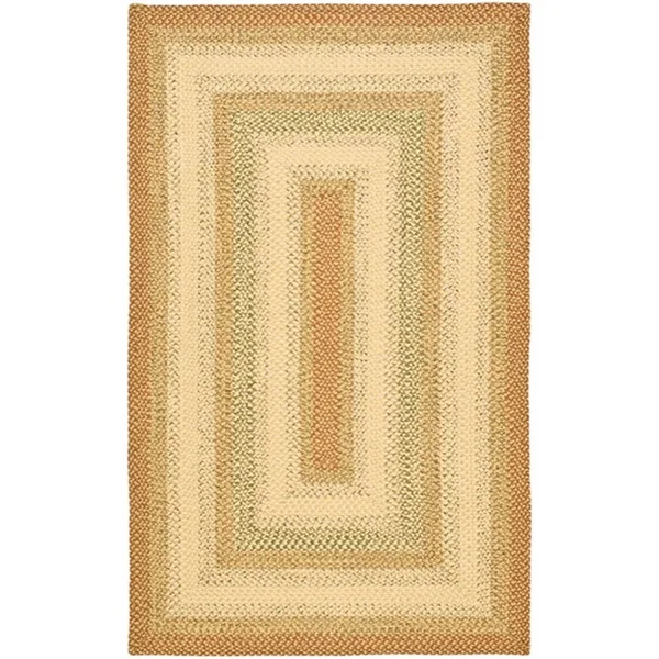 Safavieh Braided Rust/Multi 5 ft. x 8 ft. Oval Area Rug