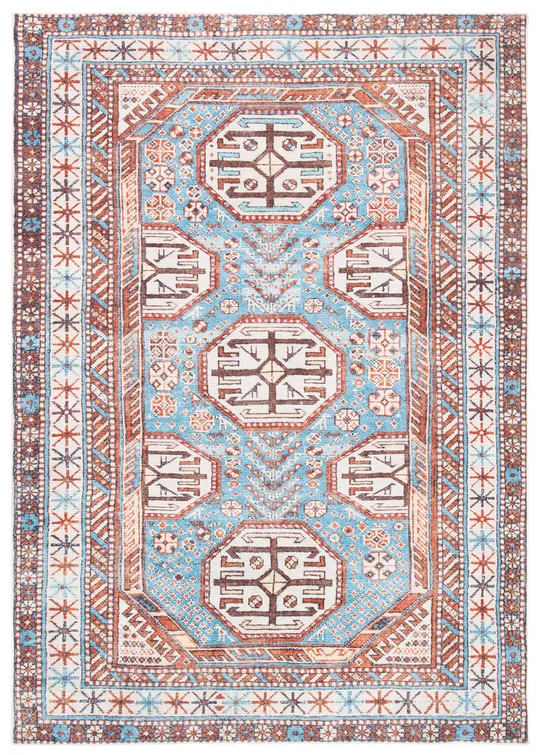 Safavieh 9' x 12' Serapi SEP383J Light Blue, Brown Rug