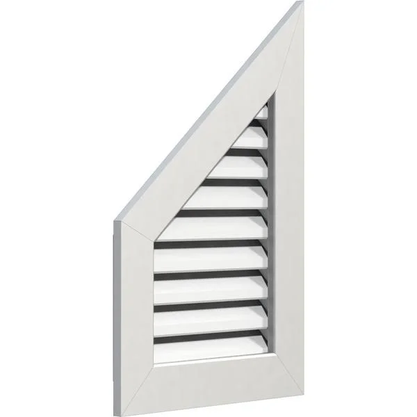 Ekena Millwork GVPPL36X3201FUN-07 36x22W x 32x22H Half Peaked Top Left (41x22W x 38 1/8x22H Frame Size) 7/12 Pitch: Functional