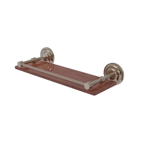 Allied Brass Que New Collection 22 inch Solid IPE Ironwood Shelf with Gallery Rail