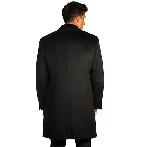 Jean Paul Germain Jeffrey Wool Blend Topcoat - Men's, Black, Size 44 Long
