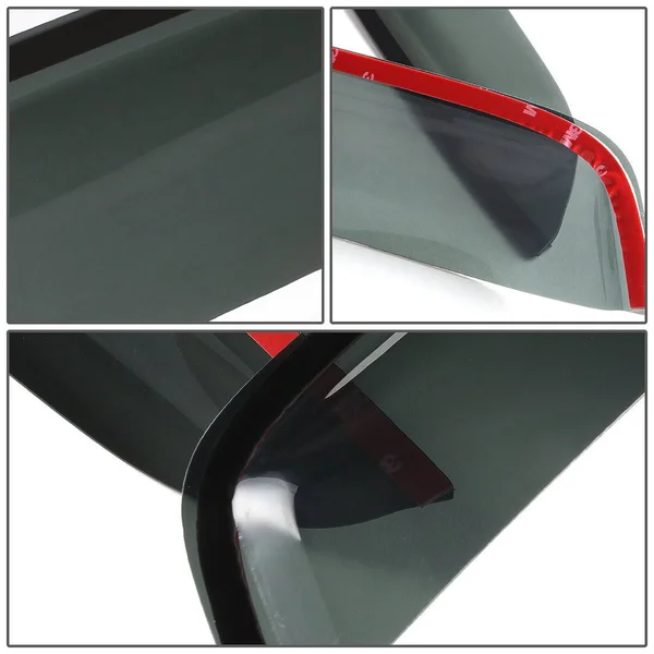 DNA Motoring WVS-081 for 04-14 Nissan Titan Crew Cab 4pcs Window Vent Visor Deflector Rain Guard (Dark Smoke) 05 06 07 08 09 10