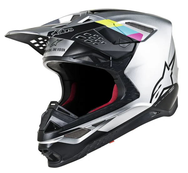Alpinestars Supertech M8 Contact Helmet - Silver/Black - M