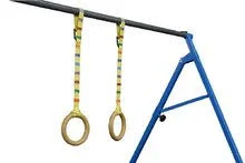 Tumbl Trak Standard Gymnast Rings with Easy Adjust Strap, 9.5-Inch