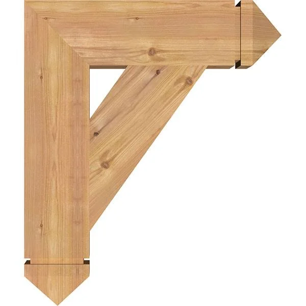 Ekena Millwork BKT06X22X26TRA03SWR 5 1/2x22W x 22x22D x 26x22H Traditional Arts & Crafts Smooth BRACKET - Western Red Cedar