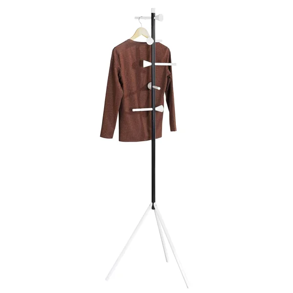 happimess Aiden 70.4x22 5-Hook Metal Coat Rack - Black/White