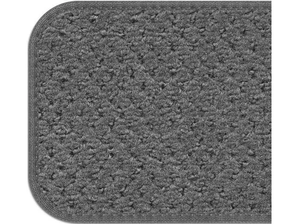 Set of 12 Adhesive Carpet Stair Treads - Gray - 8 in. x 23.5 in.