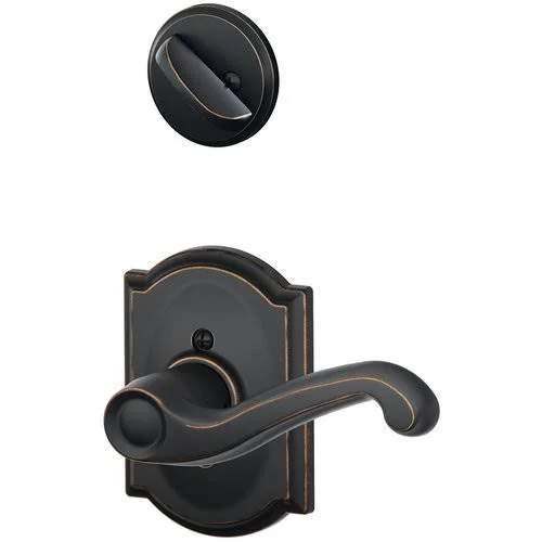 Schlage F59Fla605Camlh LH Flair Lever Camelot Rose Interior ACT