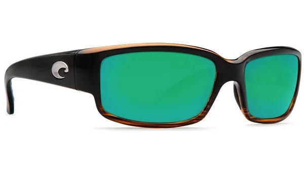 Costa Del Mar CL 11 OGMP Caballito Sunglasses Black Green Mirror 580p Plastic