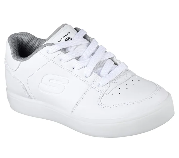 Skechers Kids Boys Energy Lights elate Sneaker, White