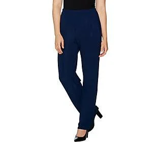 Susan Graver Essentials Lustra Knit RegularSkinny Pants, Size Small, Sapphire