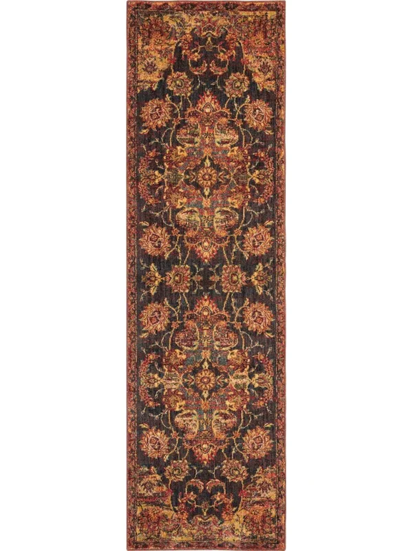 Nourison Jewel JEL01 Ember Red 9& x 12& Area Rug