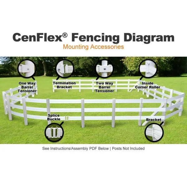 CenFlex Flexible Horse Fence Rail - 330 ft. Roll, Black