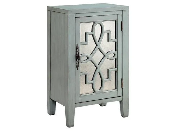 Stein World Leighton 1-Door Accent Cabinet, Blue