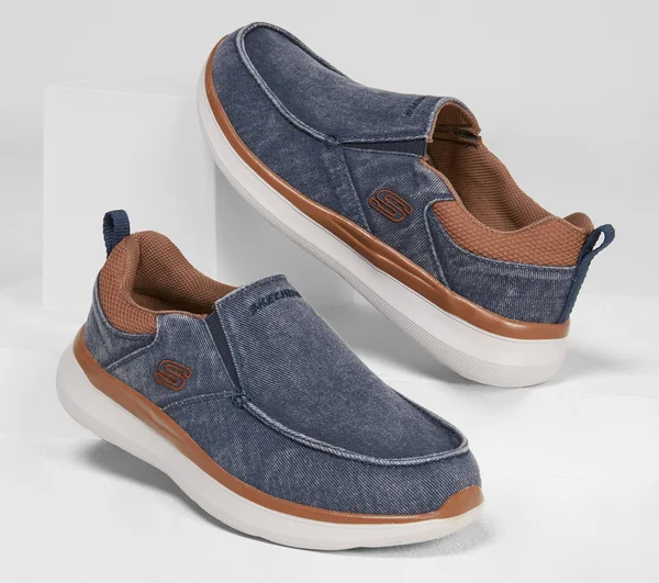 Skechers Men's Delson 2.0 Larwin Slip On - Navy