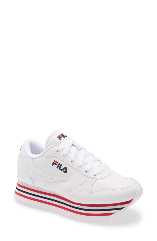 Fila Women's Orbit Zeppa Low Platform Casual Sneakers - 5.5 - White