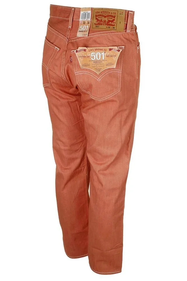 Levi&s Men's 501 Denim Original Shrink to Fit Button Fly Jeans - Gold 2515