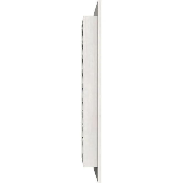 Ekena Millwork GVWVE26X1401SFPPI 26x22W x 14x22H Vertical Gable Vent (31x22W x 19x22H Frame Size): Primed, Functional, Smooth Pi