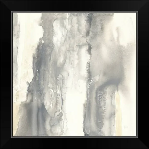 Pale Taupe II - Black Framed Wall Art, 16x16, Great Big Canvas