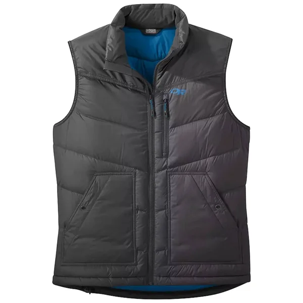 Outdoor Research Men's Transcendent Down Vest Storm - Black S