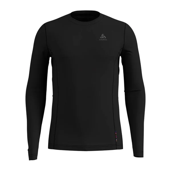 Odlo Men's Natural + Light Long-Sleeve Base Layer Top, Black, XL