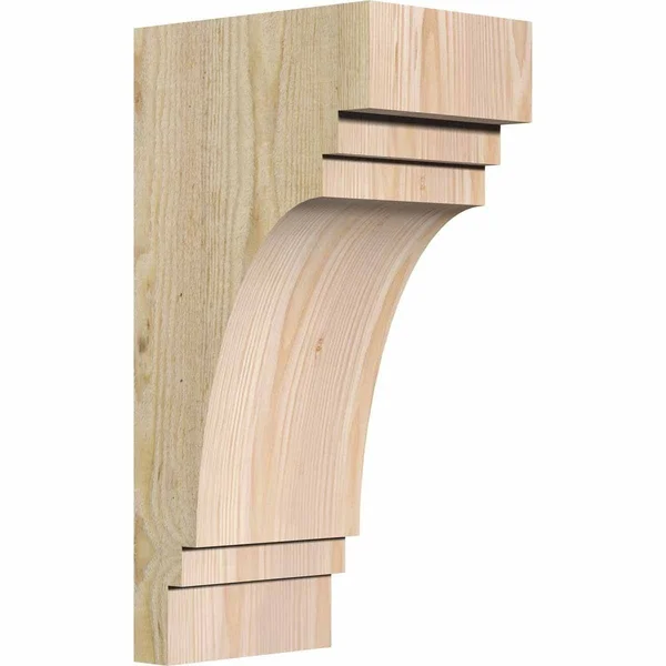 Ekena Millwork COR06X08X16PEC00RDF 6x22W x 8x22D x 16x22H Pescadero Rough Sawn Corbel - Douglas Fir