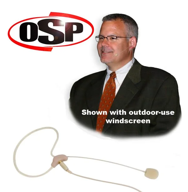 OSP HS-09 Tan Earset Slimline Headset Mic