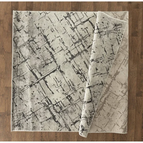 MDA Home Tuana Gray/Cream Transitional Polypropylene Area Rug - 7'11'' x 10'10''