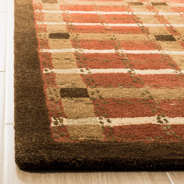 Safavieh 5& x 8& Martha Stewart Colorweave Plaid October Leaf Re Rug