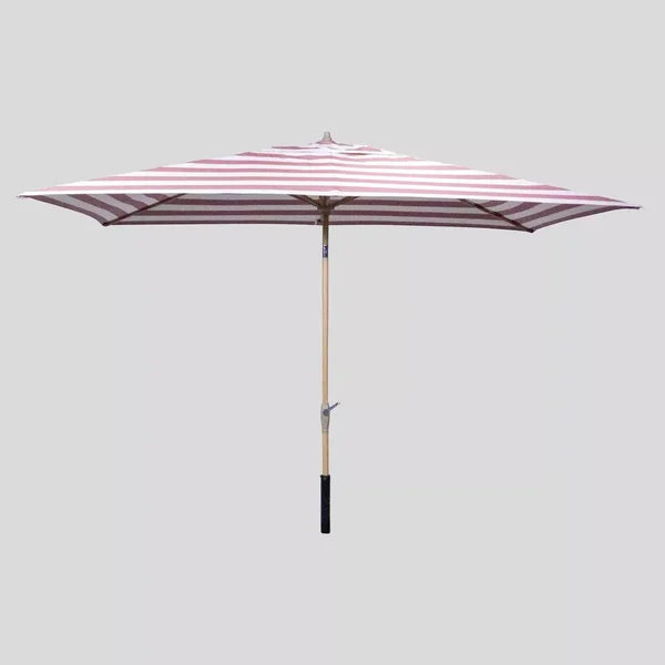 Threshold Rectangular Cabana Stripe Patio Umbrella, Navy