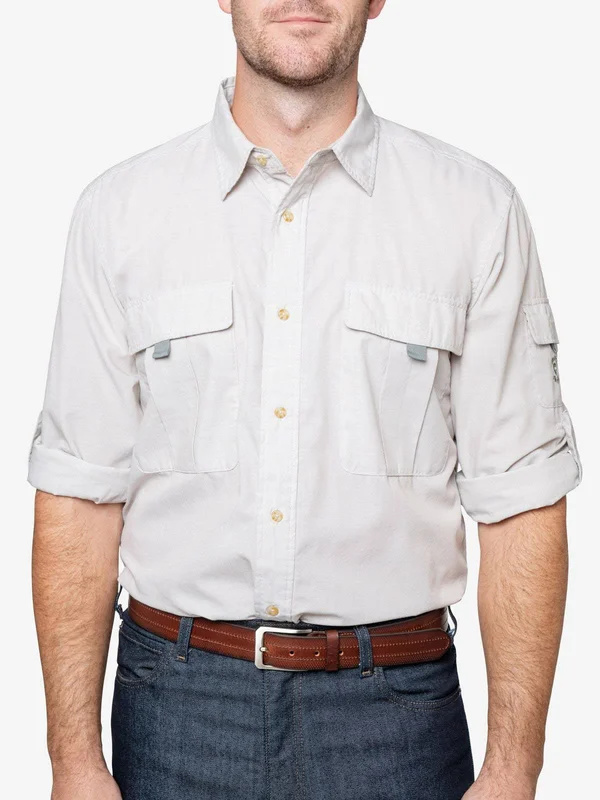 Insect Shield Men's Field Shirt Pro - Size 2XL, Light Sage, Cotton/Polyester