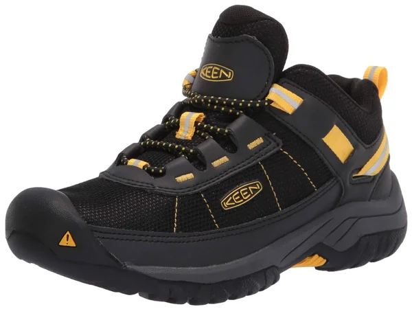 Keen Targhee Sport Shoe - Kids& Black/Keen Yellow, 3.0