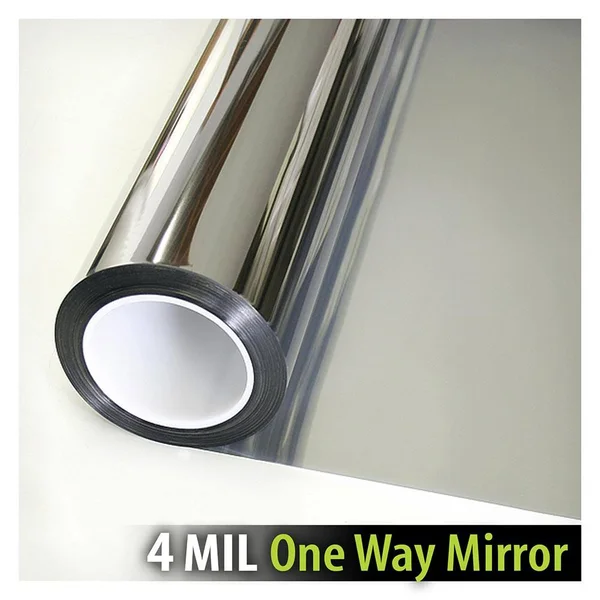 Bdf S4MS15 Security and One Way Mirror Silver 4 Mil Window Film 48in x 12ft by BuyDecorativeFilm