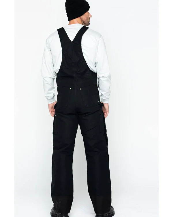 Carhartt Black Quilt-Lined Zip-to-Thigh Bib Overalls