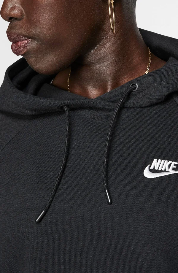 Nike Women's Sportswear Essential Fleece Hoodie - Black/White