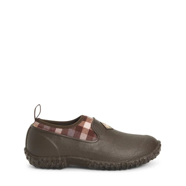Muck Women's Muckster Low Rubber Shoe, Brown Plaid, 10